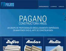 Tablet Screenshot of paganoconstructora.com.ar